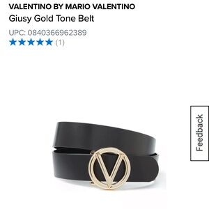 Valentino Black Belt with Gold Buckle